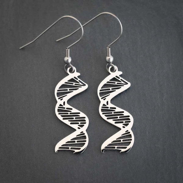 RT Silver DNA Earrings