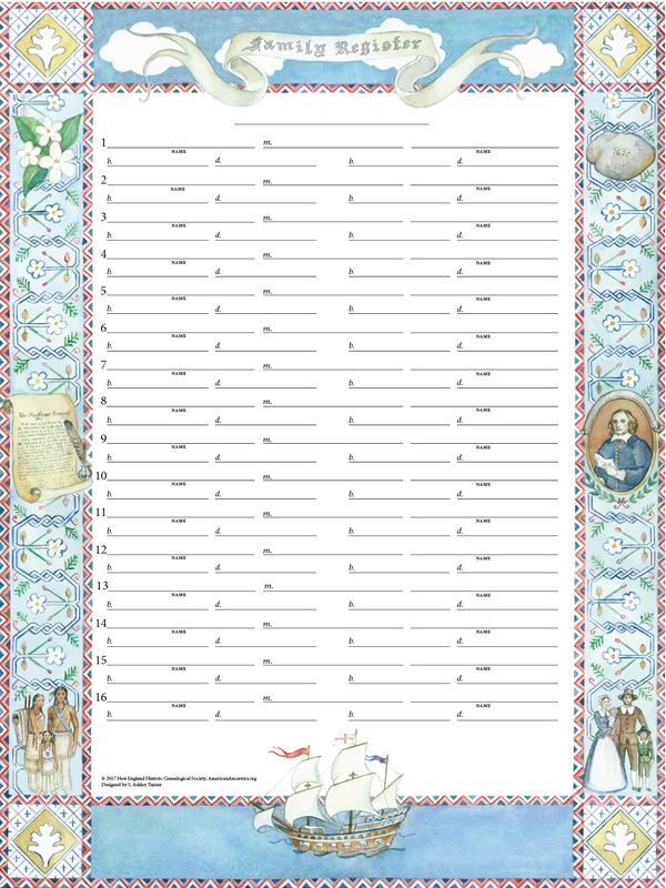Mayflower Family Register Chart