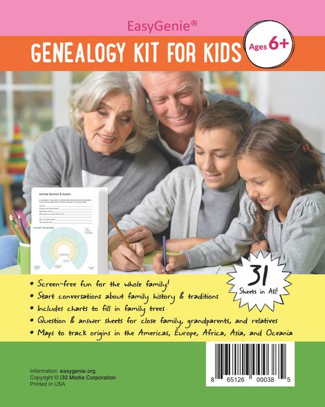 EasyGenie Genealogy Kit for Kids (Ages 6+)