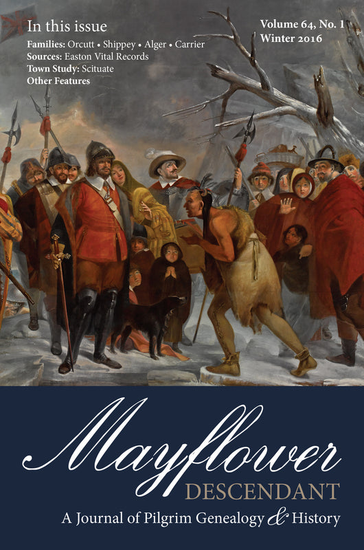 Mayflower Descendant, Volume 64, No. 1: Winter 2016
