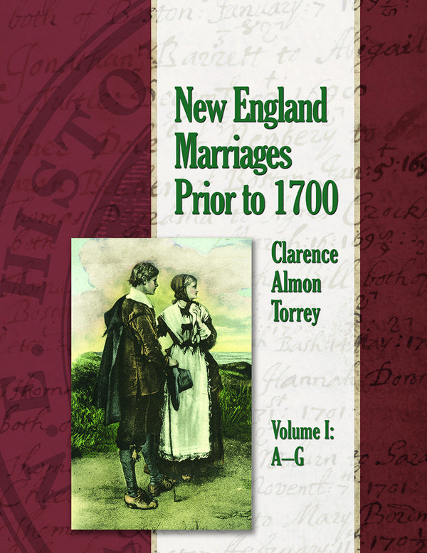 New England Marriages Prior to 1700, 3 Volume Hardcover Set