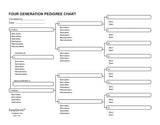 EasyGenie Large Print Four Generation Pedigree Charts (7-pack)